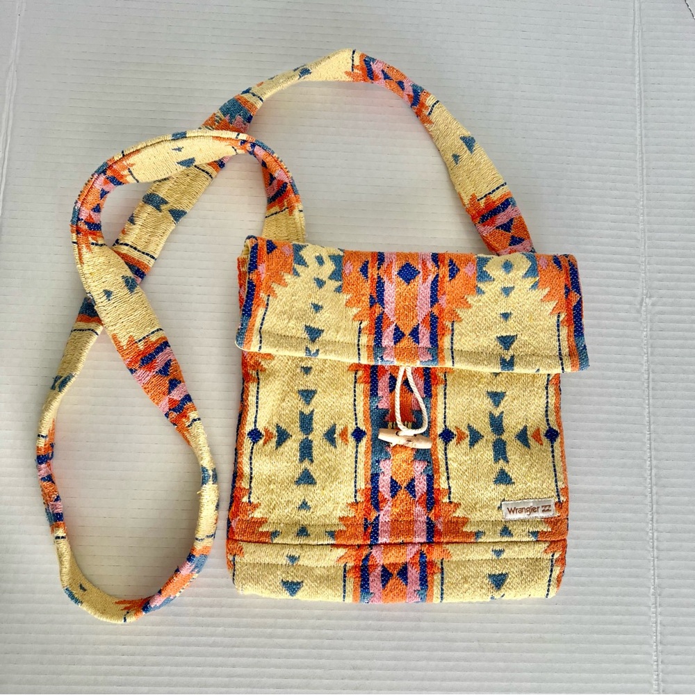 Billabong x Wrangler Western Aztec Boho Festival Hippie Cotton Crossbody Bag